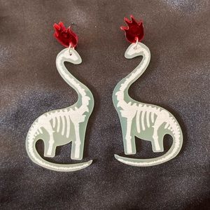 3/$30 Green Dinosaur earrings